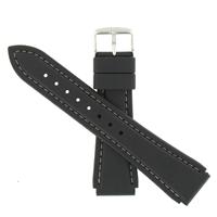 Authentic Hadley-Roma 18mm Black Rubber watch band
