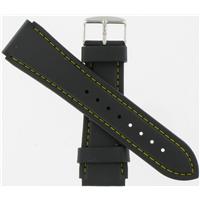 Authentic Hadley-Roma 20mm Black Rubber watch band