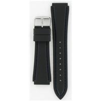 Authentic Hadley-Roma 20mm Black Rubber watch band
