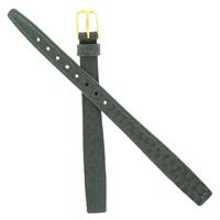 Authentic Hirsch 10mm Black Saddle Leather watch band