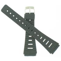 Authentic Kreisler Black Pvc Silver Tone Buckle watch band