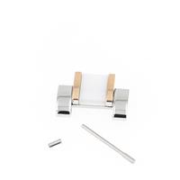 White w/ Gold/Silver Two Tone Trim Metal M0R17R-LK