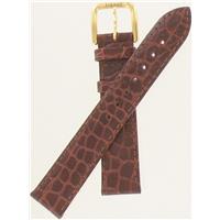 Authentic Tissot 18/16mm Brown Croco Grain  watch band