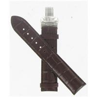 Authentic Tissot 19/18mm Brown Alligator Grain-Silver Tone Clasp watch band