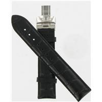 Authentic Tissot 19/18mm Black Leather Strap watch band