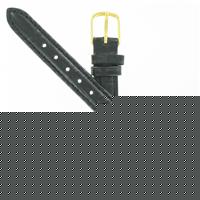 Authentic Timex 12mm Black Padded Crocodile Grain watch band