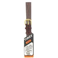 Authentic Timex 13MM-Padded Croco Grain-Brown watch band