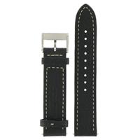 Authentic Swiss Army Brand 20mm Black Leather watch band