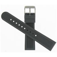 Authentic Swiss Army Brand 19mm Mid-Size Black Rubber Strap for Dive Master 500 watch band