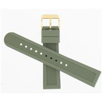Authentic Swiss Army Brand 19mm Mid-Size Green Rubber Strap for Dive Master 500 watch band
