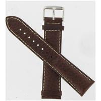 Authentic DeBeer 22mm Brown Long Sport Leather Chrono watch band