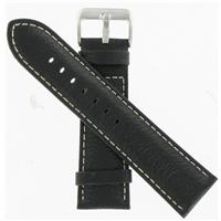 Authentic Hadley-Roma 24mm Black Leather watch band