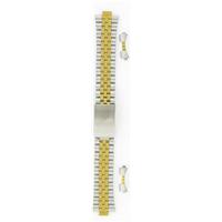 Authentic Hirsch 20mm Two Tone S/S Metal watch band