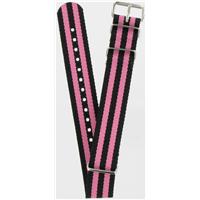 Authentic Nato Bands 18mm Pink/Black Nylon watch band